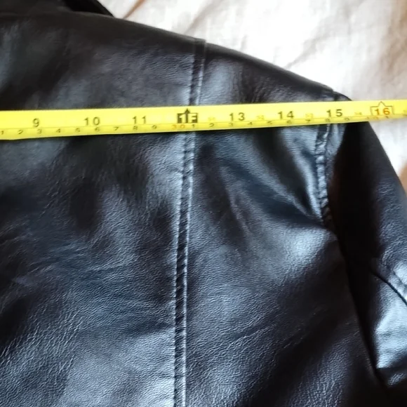 Love Tree Black Faux Leather Motorcycle Jacket - Picture 11 of 12